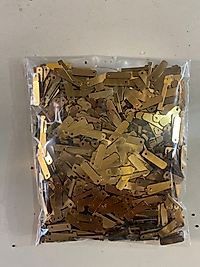 Dikdörtgen Plastik Oya Pulu Altın Sarı