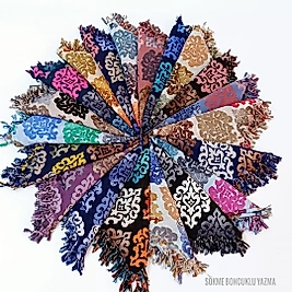 Desenli Sökme Boncuklu Eşarp 40 Adet