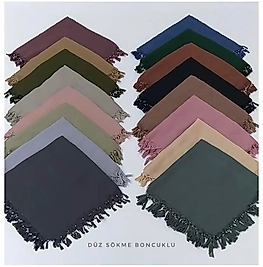 Düz Renk Sökme Boncuklu Yazma