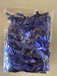 Dikdörtgen Plastik Oya Pulu Saks Mavi