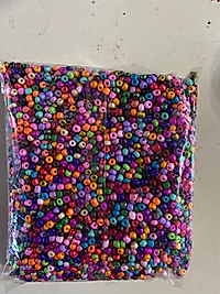 6 No Karışık Renkli Cam Boncuk