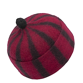 Keçe Takke – Fes Kırmızı Siyah Çizgili