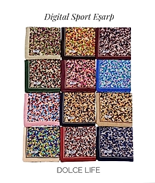 Dijital Sport Eşarp Desen 1 12 Adet