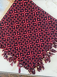 Desenli Sökme Boncuklu Flamlı Eşarp 20 Adet