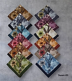 Bambu Kreş Eşarp Desen 3 Toplam 12 Adet